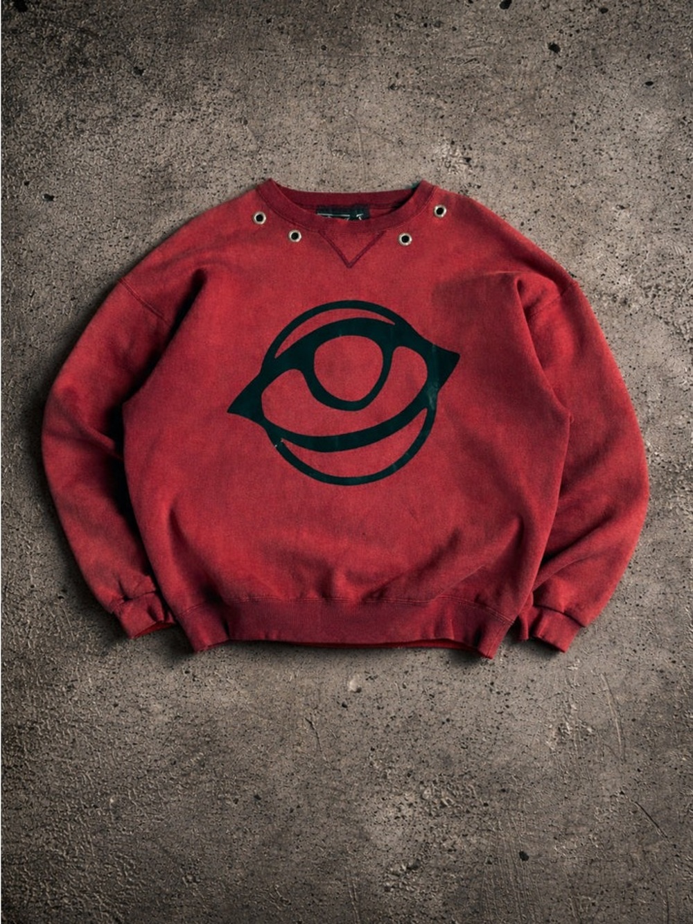 Handmade ABO Red Graphic Crewneck